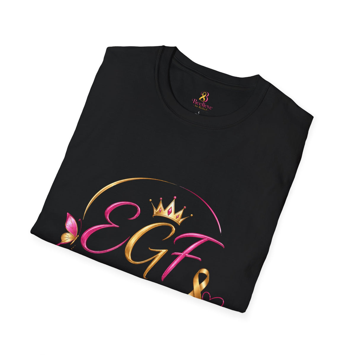 EGF Sisterhood Crown T-Shirt | Breast Cancer Awareness Ribbon Design