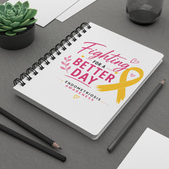 Fighting For A Better Day Endometriosis Awareness Spiral Bound Journal | Yellow Ribbon