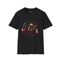 EGF Sisterhood Crown T-Shirt | Breast Cancer Awareness Ribbon Design
