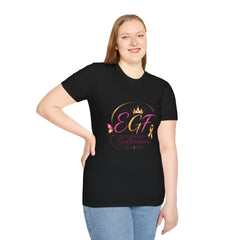 EGF Sisterhood Crown T-Shirt | Breast Cancer Awareness Ribbon Design