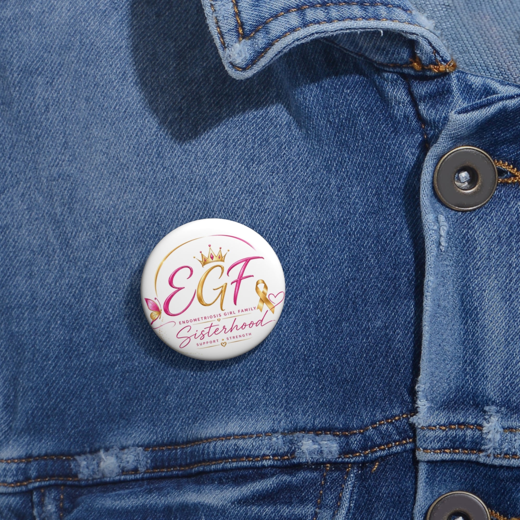 Endometriosis Girl Family l Pin Button