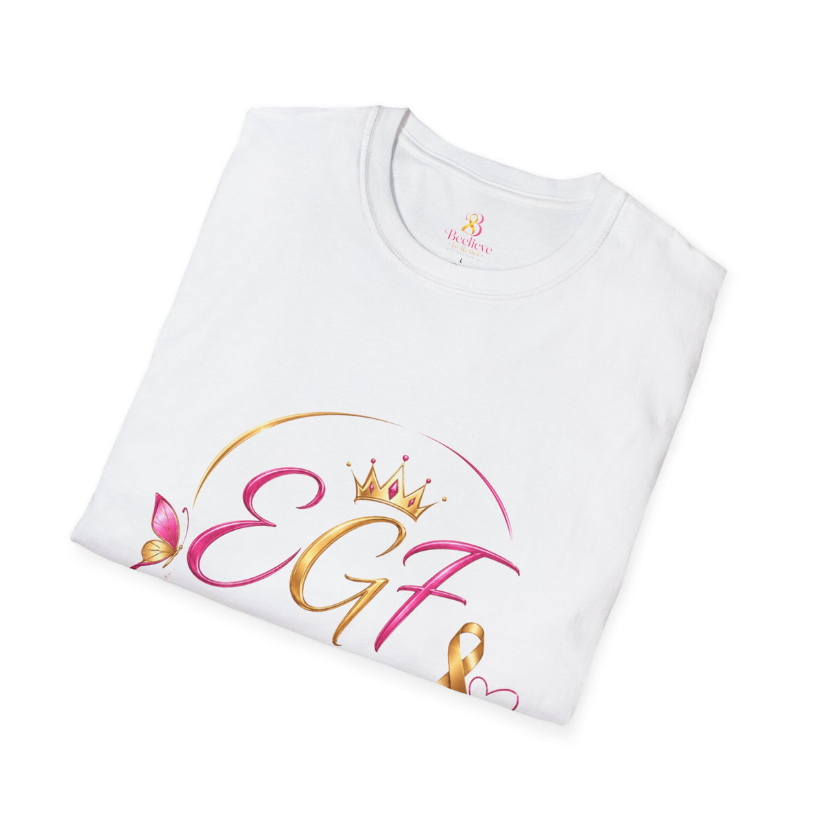 EGF Sisterhood Crown T-Shirt | Breast Cancer Awareness Ribbon Design