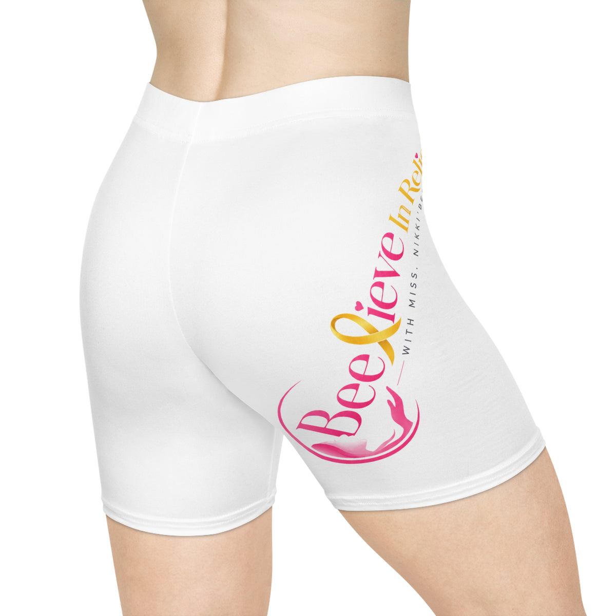 Bee in Relief Logo l Cycling Shorts