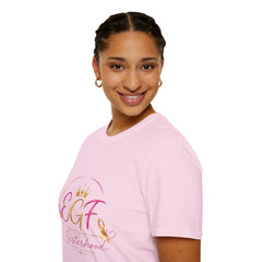 EGF Sisterhood Crown T-Shirt | Breast Cancer Awareness Ribbon Design